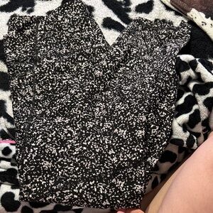 Old Navy Black & White Speckled Jogger Pants
